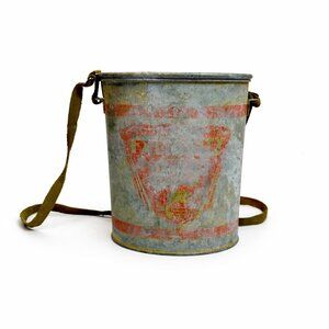 Aluminum Wade Bucket Vintage Falls City Galvanaized Metal Fishing Live Bait Hold